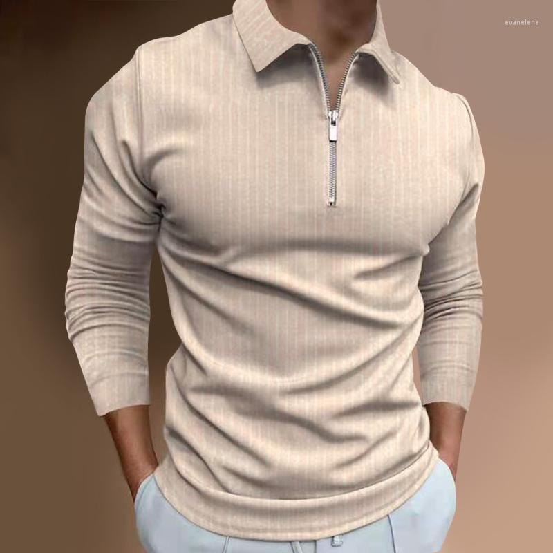 

Men's Polos Mens Valentines Gifts For Him Men's Casual Zipper Top Shirts Turn Down Collar Blouse Stripe Printed Cotton Spandex TeeMen's, Navy