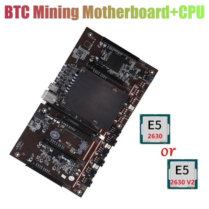 

Motherboards H61 X79 BTC Mining Motherboard With CPU 5X PCI-E 8X LGA 2011 DDR3 Support 3060 3080 GPU For