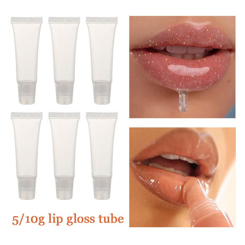 

Lip Gloss 10pcs 5/10ml Empty Tubes Lipstick Tube Soft Makeup Squeeze Clear Lipgloss ContainerLipLip, 10pcs 10g