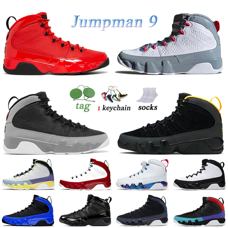 

Mens Basketball Shoes Jumpman 9 9s Fire Red 2022 Chile Red Particle Grey University Gold Change The World Statue Space Jam Sports Trainers Bred Sneakers Size 40-47, D25 particle grey 40-47