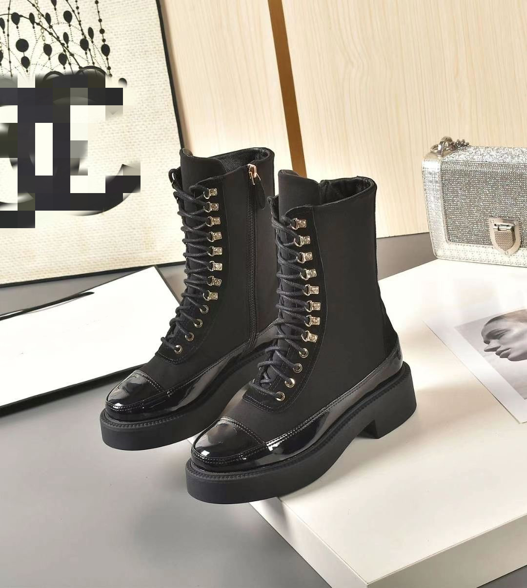 

Ankle Boots Ladies Punk Motorcycle Short white Boots Womens Platform Shoe 35-40, Color 4