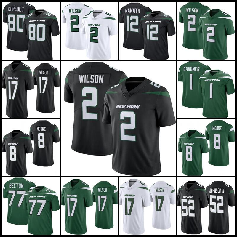 

Jersey New York''Jets''Zach Wilson Elijah Moore Football Sauce Gardner Braxton Berrios Garrett Breece Hall Mekhi Becton Joe Namath Alijah''nfl, Men jersey