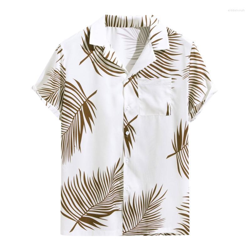 

Men' Casual Shirts Yellow Long Shirt Sleeve Romper Male Summer Print Short Button Down Top MenMen' Eldd22, Black
