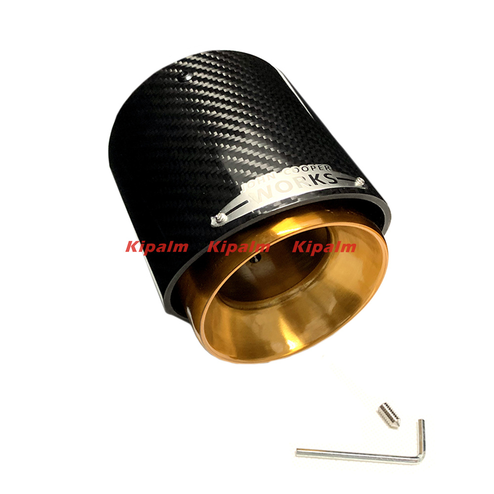 

Gold Inner Carbon Fiber Mini Jcw Style Exhaust Tail Pipe Muffler Tips For Mini Cooper S F54 F55 F56 F57 F60 R55 R56 R57 R58