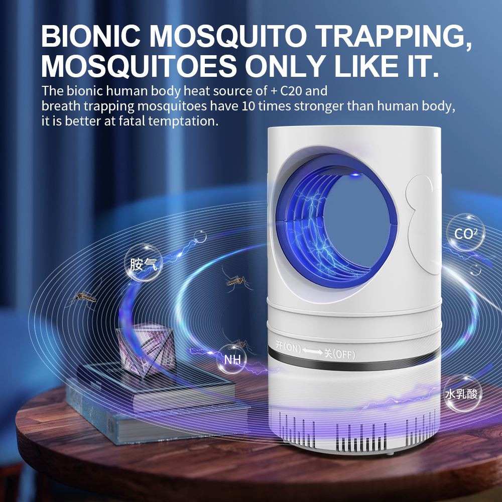 

Pest Control USB Electric Mosquitoes Killer Lamps Indoor Attractant Fly Traps For Mosquitos Rechargeable Mosquitoes Trap Light Lamp Suction