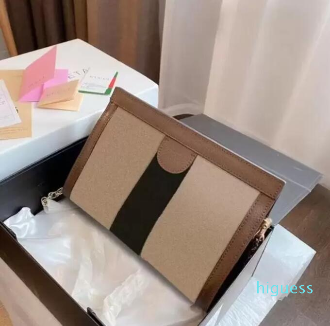 

2022-High Quality With dust bag Designer Bags Handbag Purses Woman Fashion Clutch Purse Chain Womens Crossbody Shoulder Bag 26cm, Brown