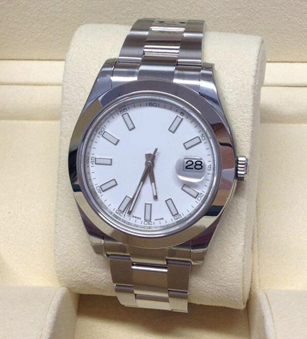 JC Factory Luxury High Quality Watch 116300 41mm - White Baton Dial stainless steel 2813 Movement Mechanical automatic men watch-image-766574777