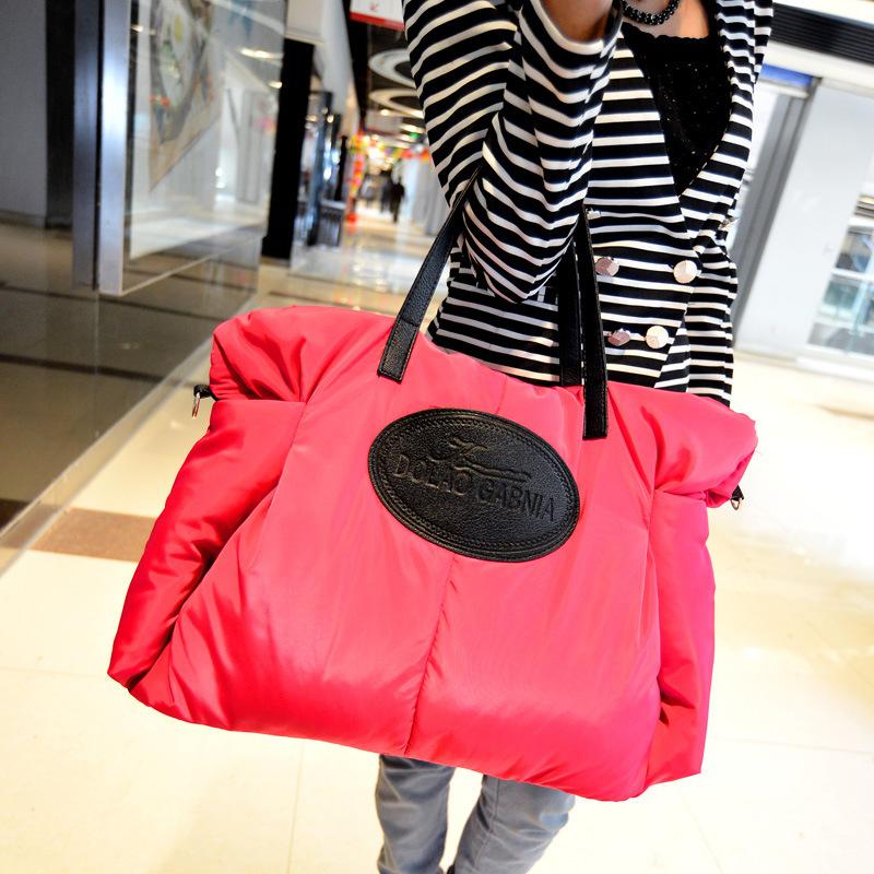 Evening Bags Casual Nylon Large Capacity Tote Women Handbags Designer Space Padded Shoulder Luxury Down Cotton Crossbody Bag Big Purses