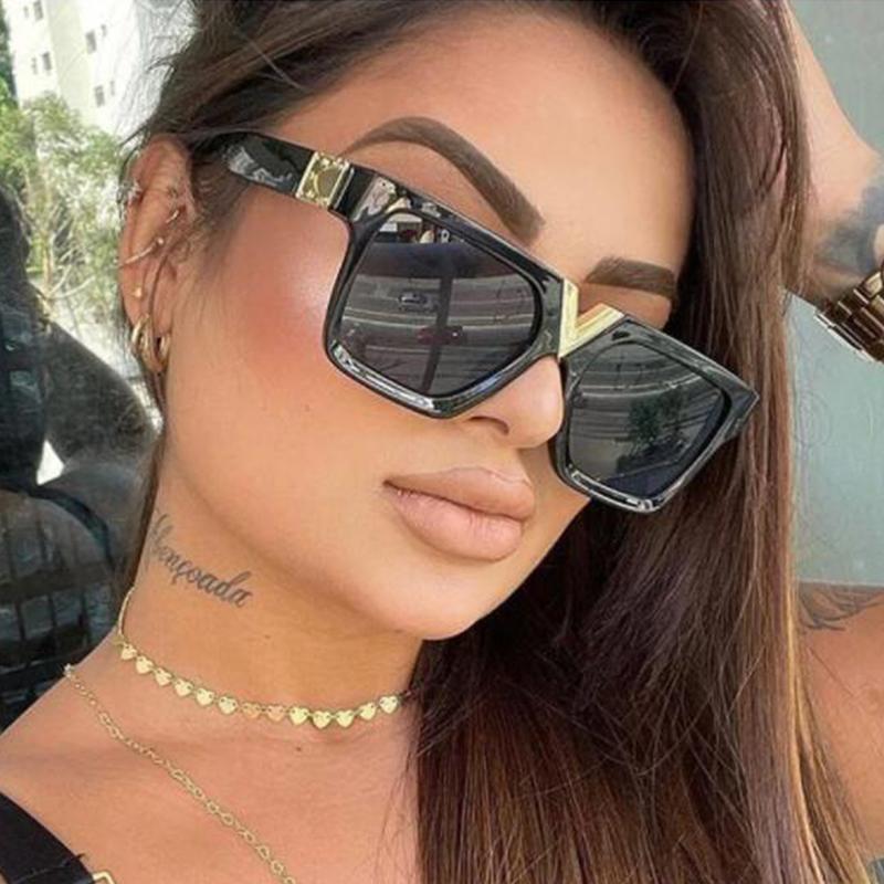 

Sunglasses Brand Designer Square Men Women Vintage Mirror Driving Travel Man High Quality Women's Glasses UV400Sunglasses