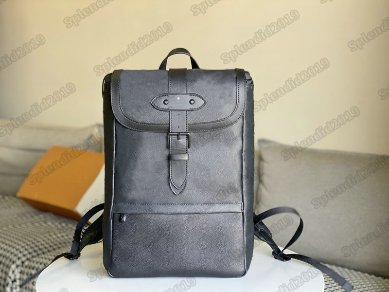 

SAUMUR Backpack M45913 Genuine Leather Monograms Eclipse Canvas Schoolbag Rucksack Designer Travel Bags Outdoor Packs Buckle Shoulder Strap Multifunctional, #1