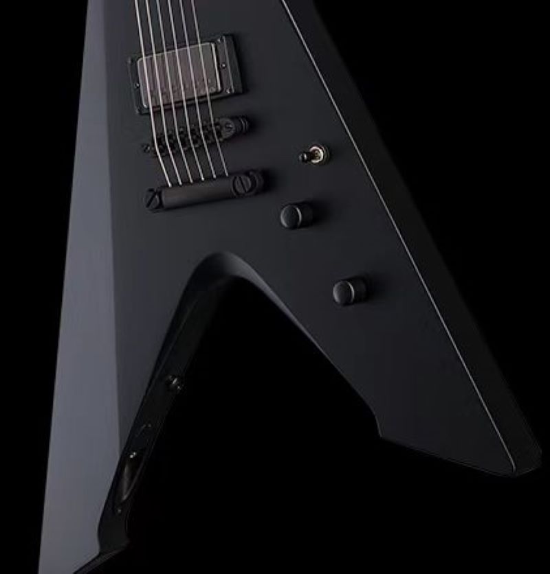 

Oem Vulture 6 Strings Elctric Guitar Body Mahogany Set Neck Inlays Hark Color Black