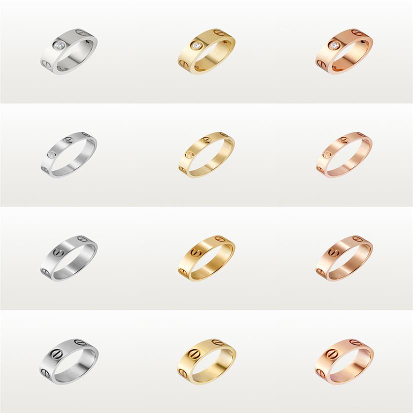 

Love Screw Ring Classic Luxury Designer Jewelry 2022 Women Band Rings Titanium Steel Alloy Gold-Plated Fashion Accessories Never F292A
