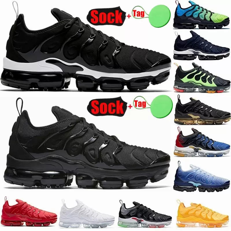 

Big Size 46 47 Tn Plus Running Shoes For Men Women Runners Sports Sneakers Dazzling Blue Triple Black Core White Foam Gym Red Utility Designer Trainers, 40-47 black volt