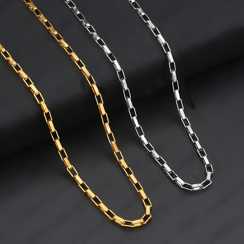 

Chains 1Pc Stainless Steel Width 1.5/2/2.5/3/4mm Long Box Chain Necklace For Men Women DIY Jewelry Findings MakingChains