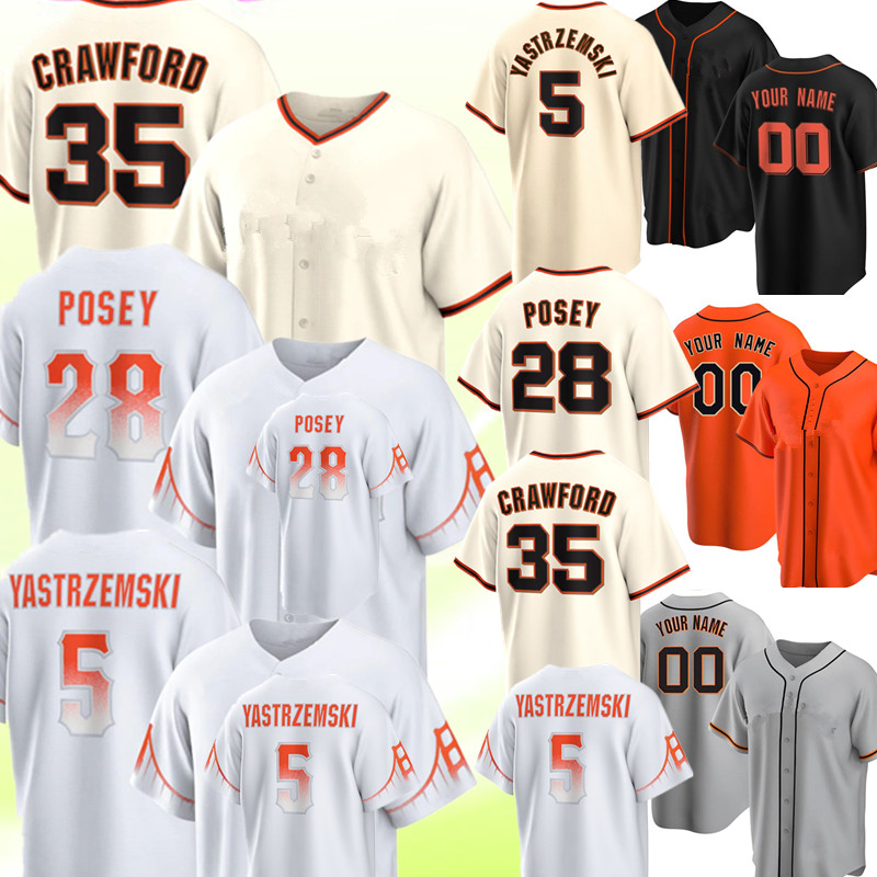 

28 Buster Posey 35 Brandon Crawford Belt Jersey 5 Mike Yastrzemski 34 Kevin Gausman Baseball Jerseys Barry Bonds Alex Cobb Wood Will Clark Jarlin Garcia, Men juren
