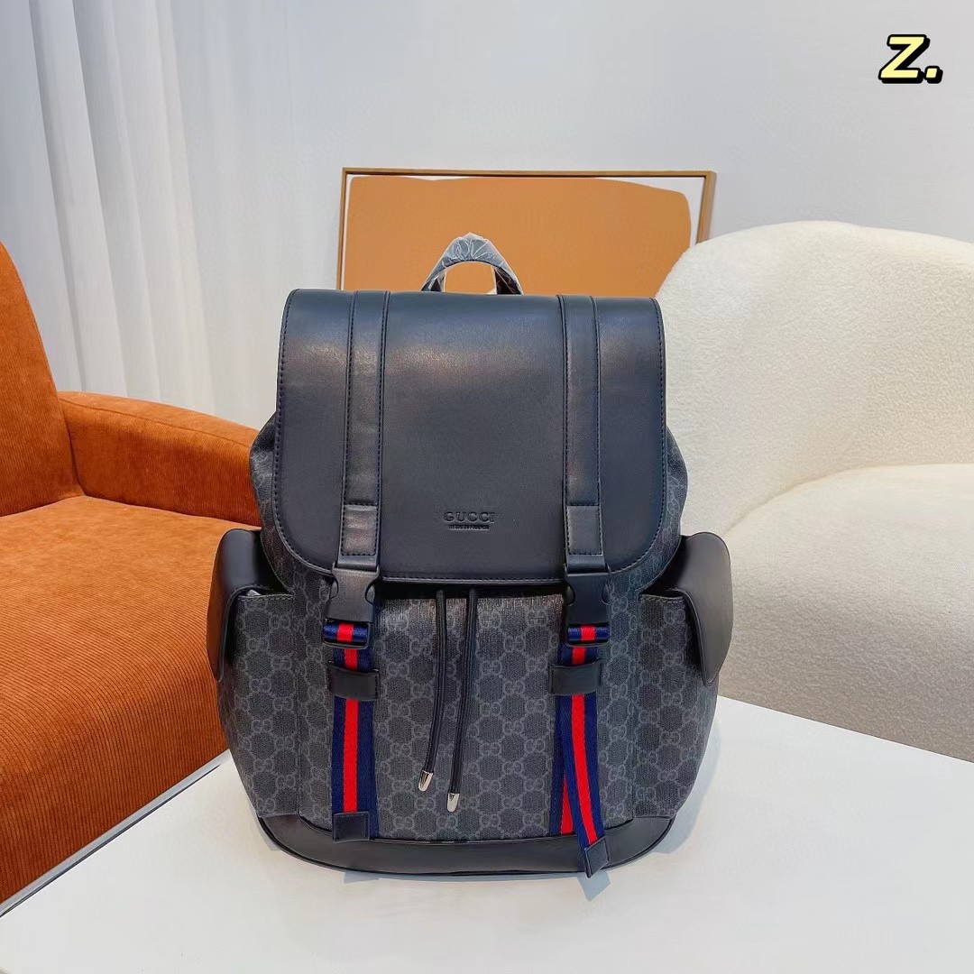 Gucci Sackepack Style Luxury Designer Totes Lady Fashion Hands sacs à main deux sangles sacs Zipper 42cm Femmes Poudons intérieurs Poule
