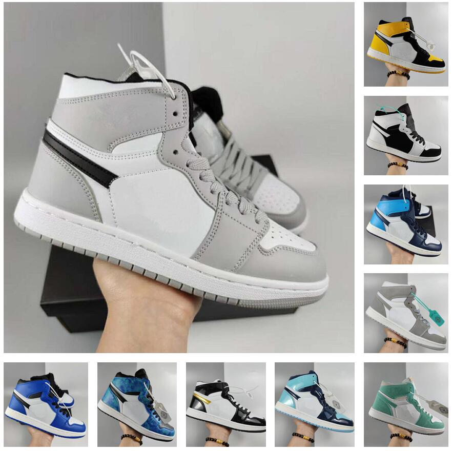 

Men Women Casual Shoes Sneakers Fashion 1s High Top Lace-Up Leather Outdoor Comfortable Wear-Resisting Skateboard Shoe 36-44, 10