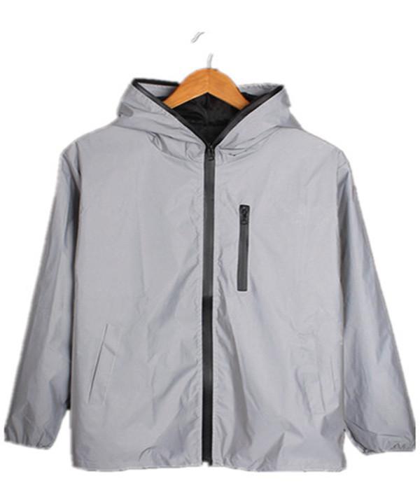 

Men's Plus Size Outerwear & Coats Mens Full Reflective Jacket Light Hoodies Women Jackets Hip Hop Waterproof Windbreaker Hooded Streetwear O, As pic
