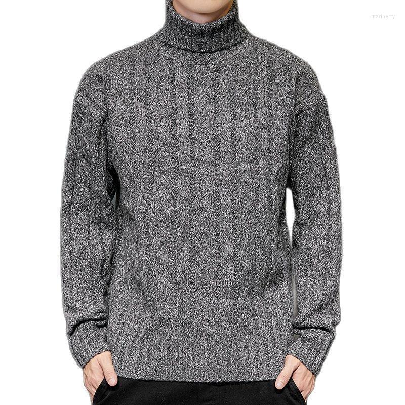 

Men's Sweaters Mens Sweater Fashion Turtleneck Autumn Winter Solid Knitted Pullovers Men Causal Clothes MenMen's Mari22, 919khaki