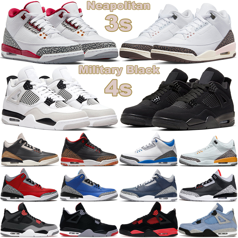 

3 3s Jumpman Basketball Shoes Men Women Neapolitan Muslin Cardinal Red Thunder Cool Grey 4 4s Military Black Cat White Oreo Mens Trainers Outdoor Sports Sneakers 36-47, #9 4s sail 36-47