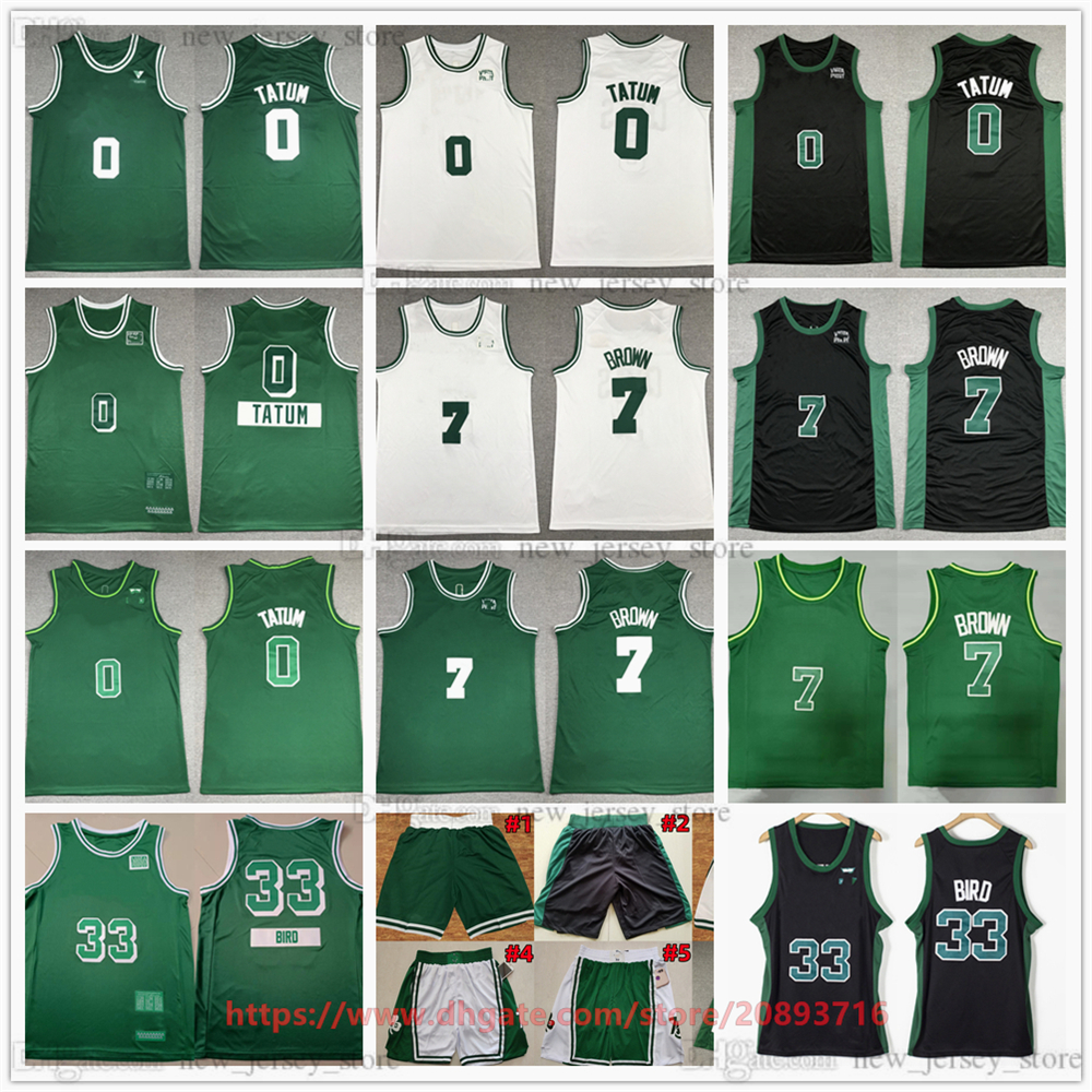 

2022 Finalspatch Basketball 0 JaysonTatum 7 JaylenBrown Jerseys Stitched Mitchell and Ness 33 LarryBird Jersey White Green Shorts Diamond 75th anniversary, As picture (with team logo)