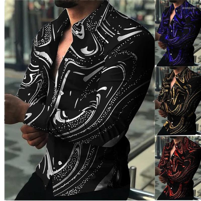 

Men' Casual Shirts Men' Printed Long Sleeve Shirt ShirtMen' Eldd22