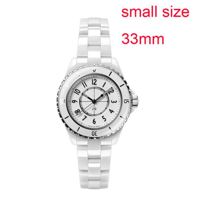 

2022 Luxury Designer Quartz 33MM 38MM Ceramic Watch J Women's Fashion Roman numerals Pointer Digital Calendar Wristwatches Dress Watches, 50m waterproof