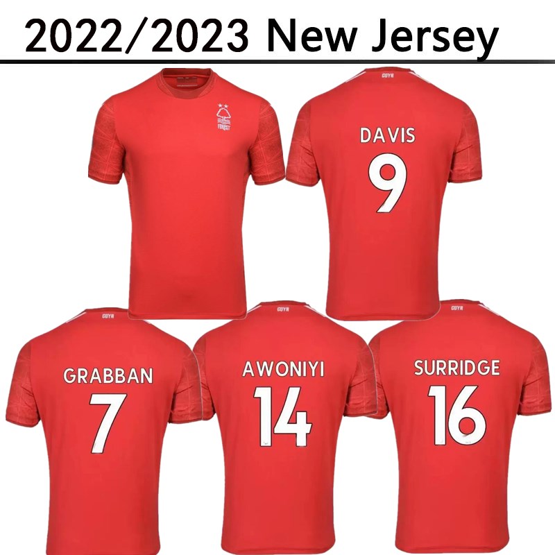 

22 23 Nottingham soccer jerseys Forest home red 2022 2023 Camiseta Worrall MBE SOH LOLLEY MCKENNA ARRER football shirts top thai quality maillot de foot men kids kit