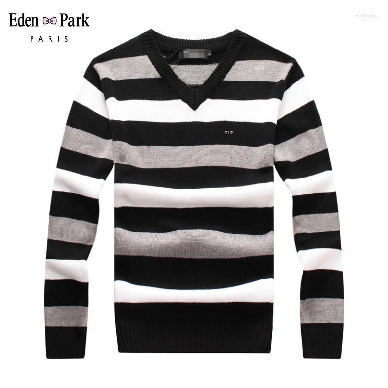 

Men's Sweaters France Brand Pulls Autumn Winter Men Sweater V-Neck Striped Casual Long Sleeve Patchwork Mens Clothes 867 Mari22, 867 black