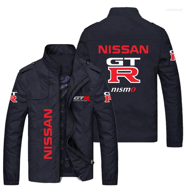 

Men' Trench Coats Spring Autumn Men NISSAN LOGO Jackets Printed Casual Fashion Loose Biker Jacket Street Baseball UniformMen' Nadi22, 02