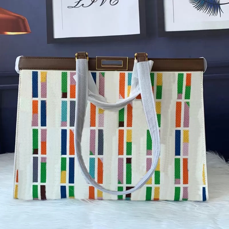 

41cm Large Capacity Tote Bag Canvas Women Handbag Purse Genuine Leather Hand Bags Fashion letter Shoulder Bag Travel Luggage Shopping Bags