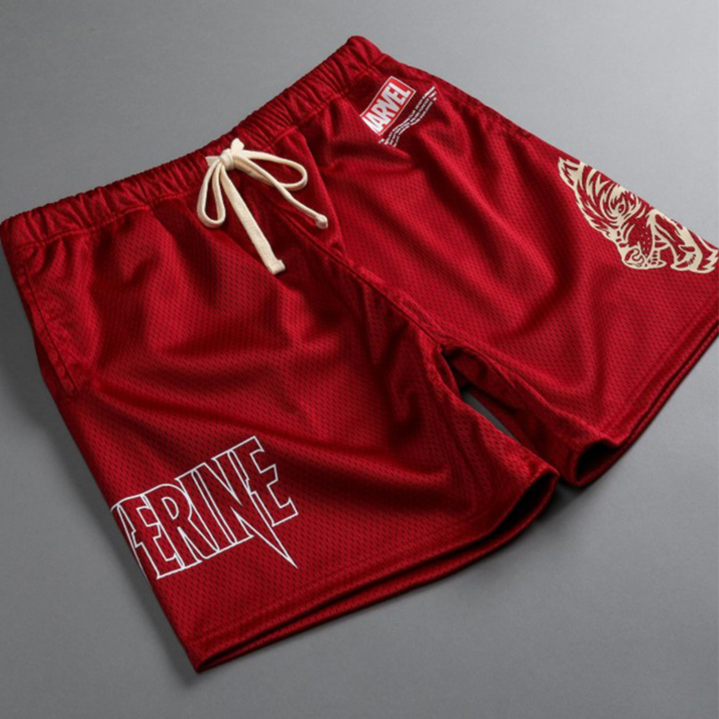

Sport Jogging Gym Fitness Short Pants Summer Basketball football Training Shorts Breathable Mesh Men casual shorts 220614, Red