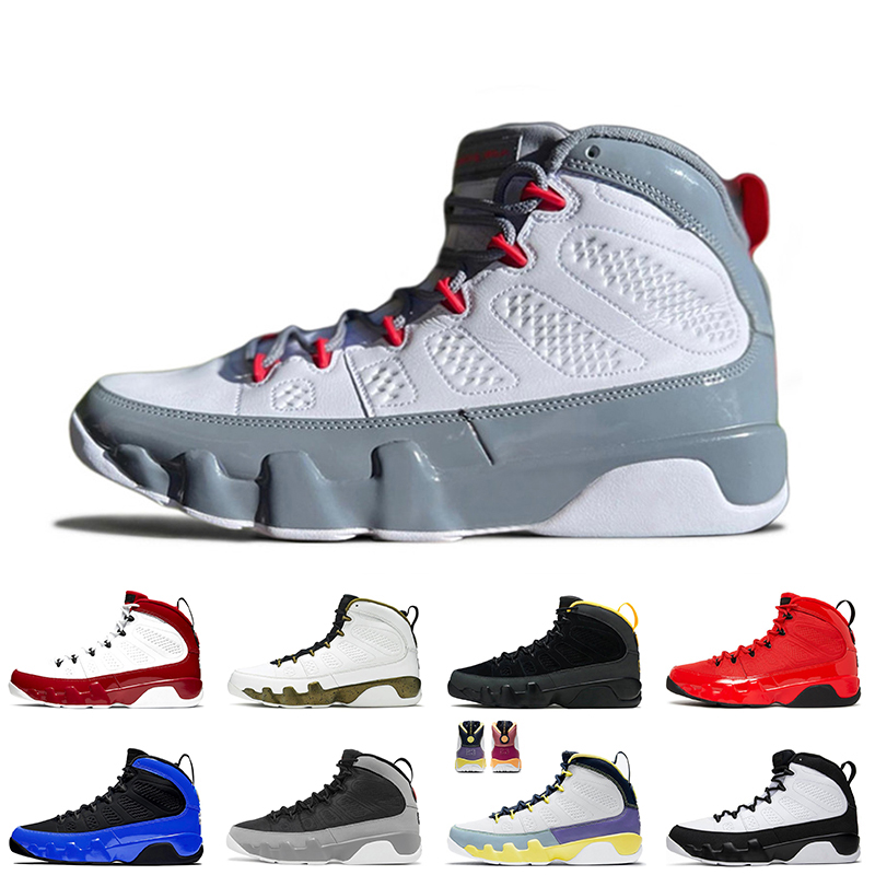 

2022 Fire Red 9s Jumpman 9 Basketball Shoes Particle Grey Chile Red Change The World University Gold Statue Space Jam Racer Blue Patent Bred Mens Trainers Sneakers, D35 space jam (red symbol) 40-47