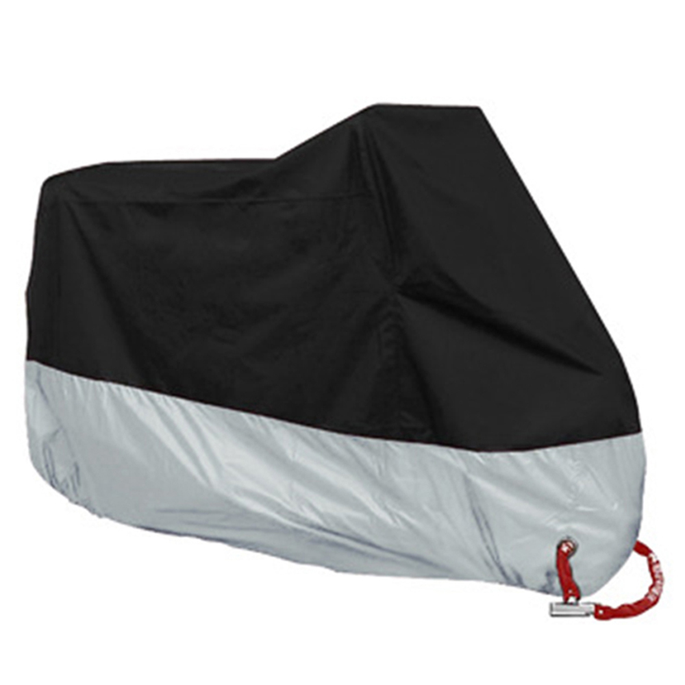 

New 190T Silver Coated Cloth Motorcycle Cover Outdoor Uv Protector All Season Waterproof Bike Rain Dustproof Motor Scooter Covers