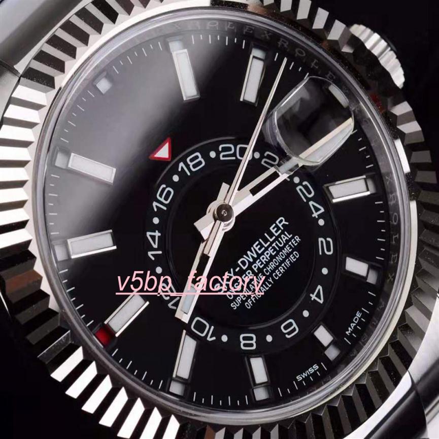Selling Classic Series SKY-DWELLER 326934 42MM Black Dial Sapphire Glass Stainless Steel ETA Movement Automatic Mens Watch Wat238U