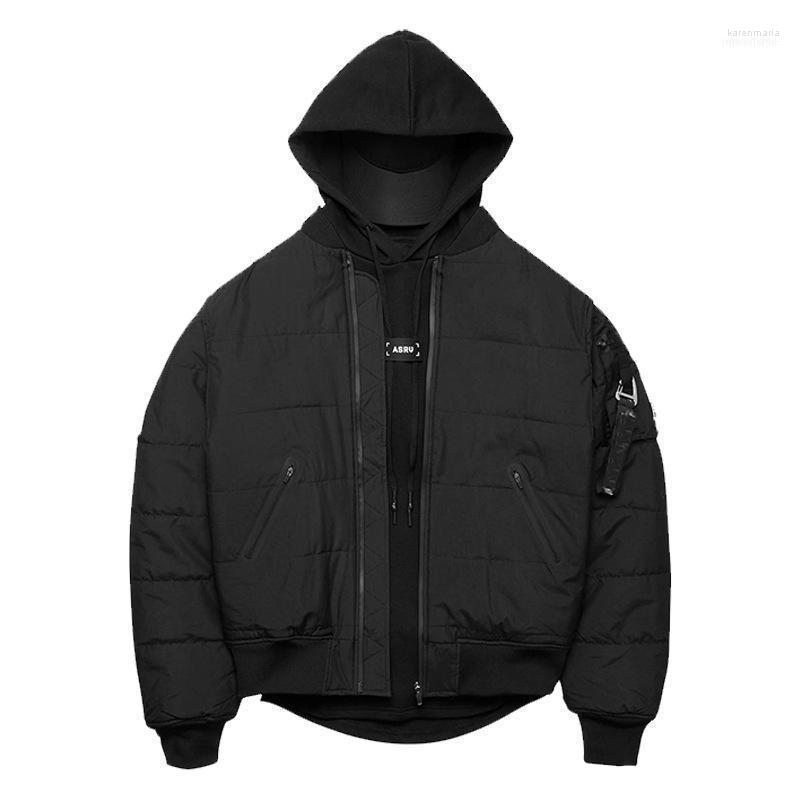 

Men' Down & Parkas Baseball Cotton-padded Jacket For Men 2022 Stand-up Lightweight Hoodie Young1 Kare22, Black