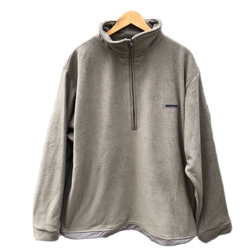 

Asian size polar fleece hoodie S113 220816, Stand beige
