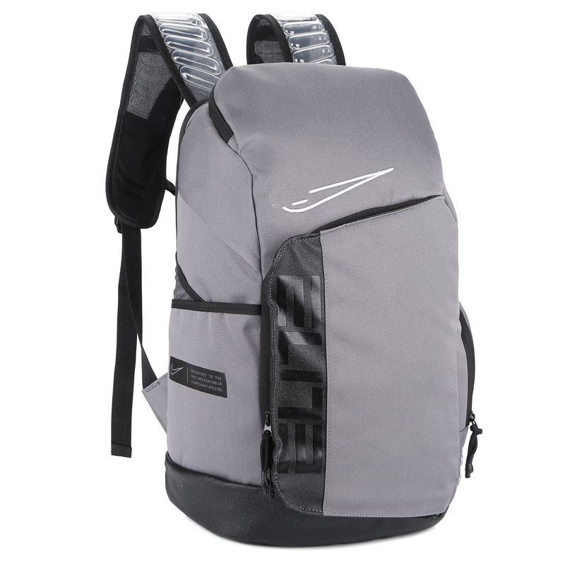 

2023 Unisex Elite Pro Backpack Max Air shoulder knapsack Designer Basketball Back pack Outdoor Sports bag Training Bags school bag Black White grey #28912, Black + gold logo