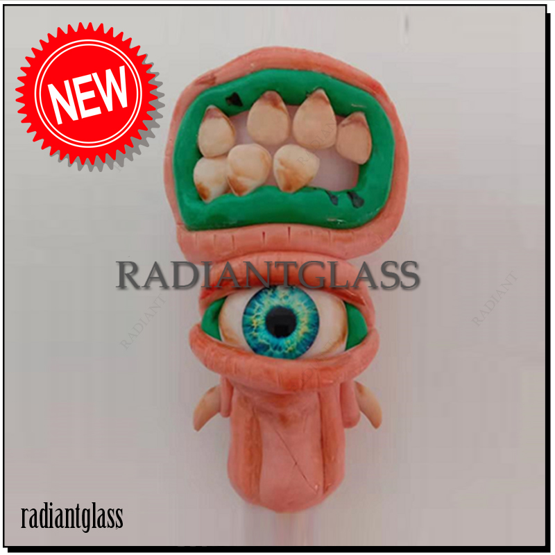 

4 inch 3D Mini Glass Smoking Pipe Tobacco Hand Pipes Spoon Cigarette Tubes Novelty Pipe Handmade