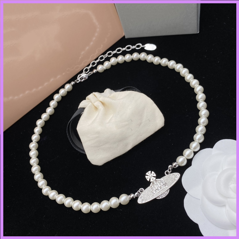 

Women Pearl Necklace Fashion With Diamonds New Pendant Necklaces Designer Jewelry Womens Star High Quality For Party Accessories D224221F