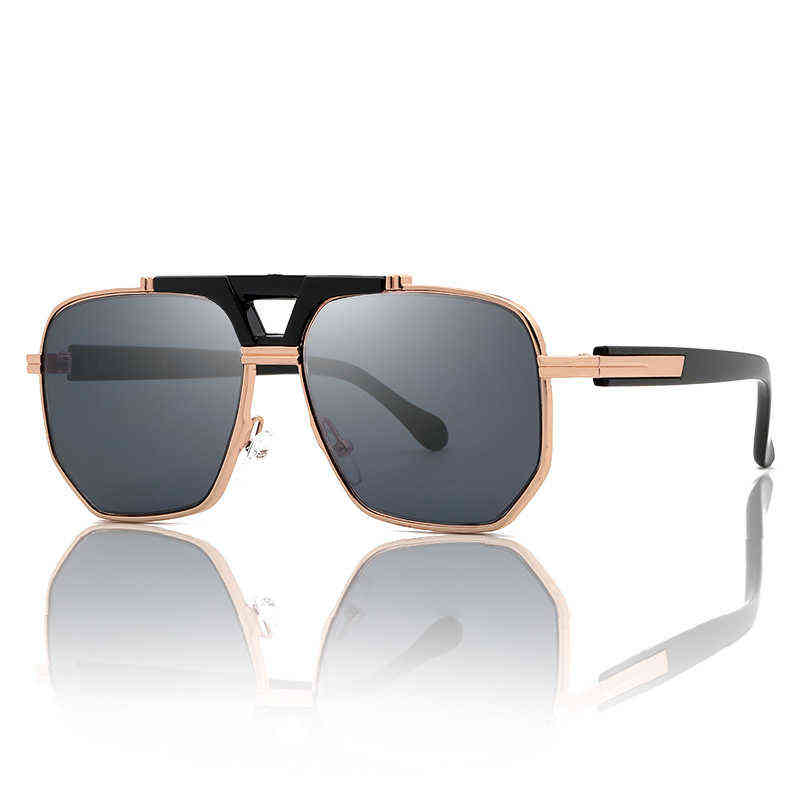 

Sun glass New fashion men's and women's metal double beam sunglasses