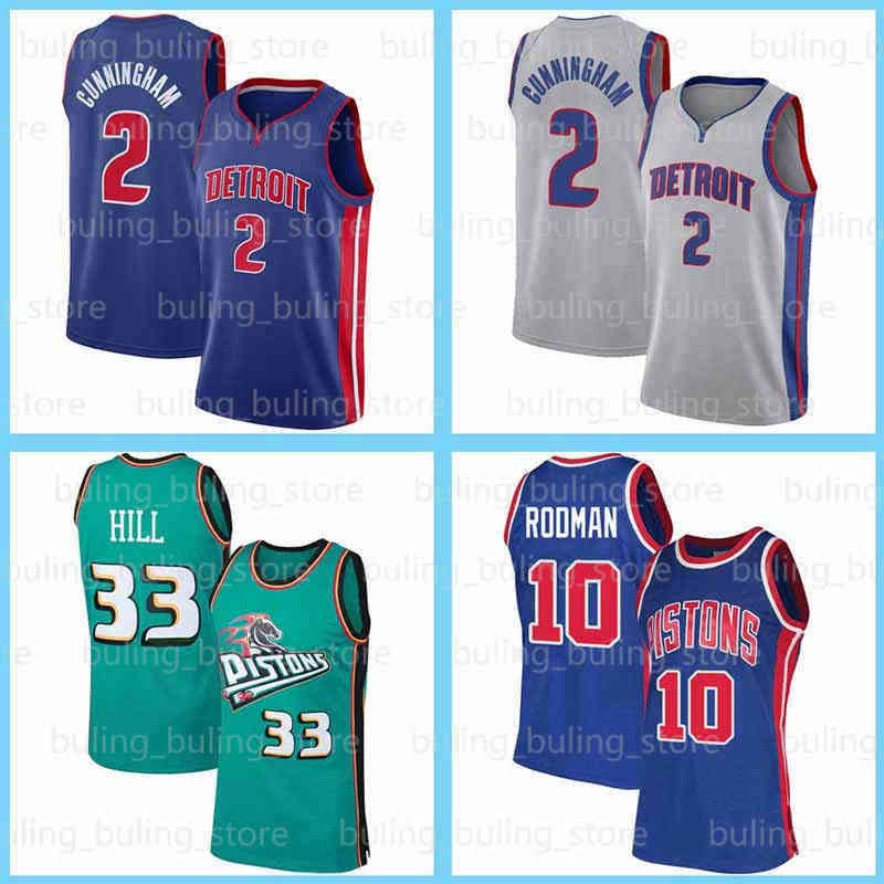 

Cade Cunningham Basketball Jerseys 33 2 15 Grant Hill Detroits Piston Vince Carter Jersey Dennis Rodman 11 10 3 Allen Iverson Men Retro Isia