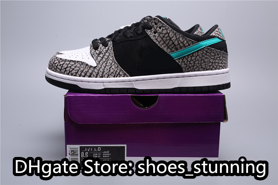 

Brand Shoes Skateboard Dunkses SB Low Pro Atmos Elephant Colorway Skateboarding Leisure Shoe Sports sneakers size 36-45, Top quality