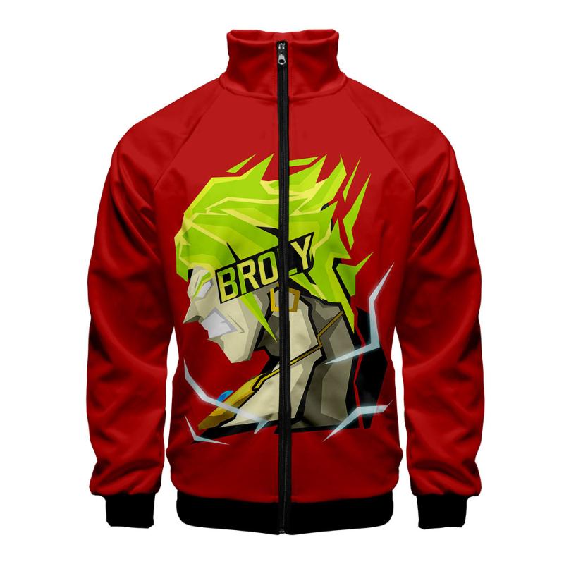 

Men's Hoodies & Sweatshirts Anime 3D Printing Broly Cartoon Cosplay Men Fashion Jackets Coats Hip Hop Funny Zip Cardigan Stand Collar Casual