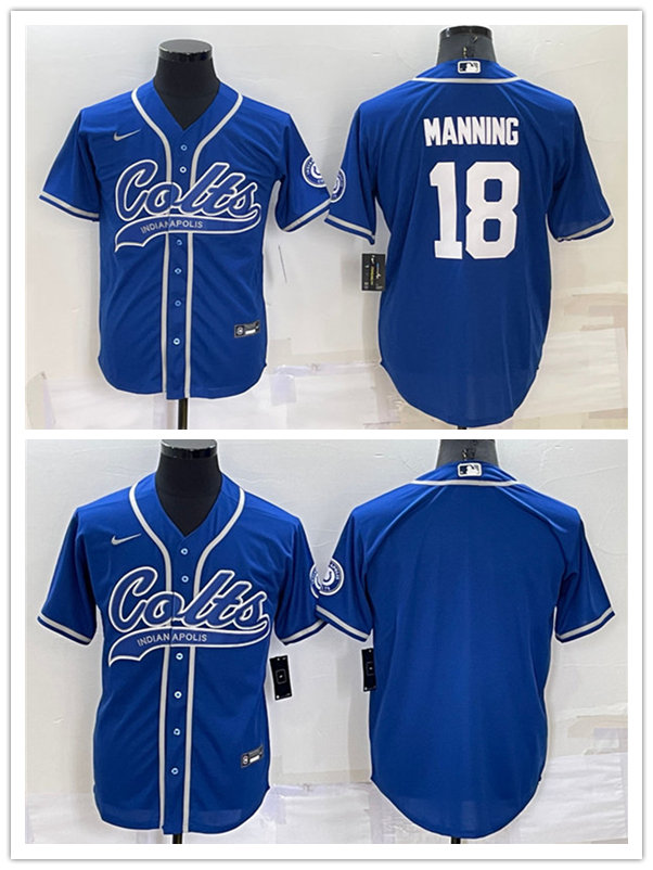 

Jersey Peyton Manning Indianapolis''Colts''Men Blank Royal Cool Base Stitched Baseball football