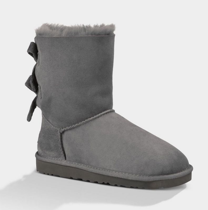 

2022 New Winter Snow Boots VITUS Fashion Warm Women Bow Boot Style Christmas Ladies Short Shoes Girls Bailey Bowknot Leather Boots, Gray