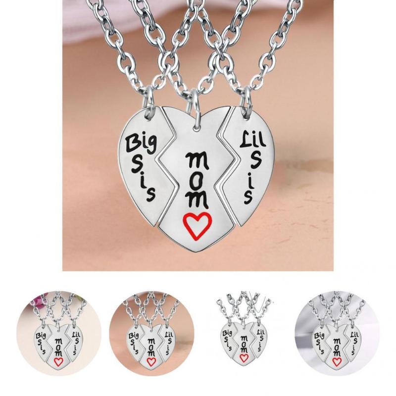 

Chains 3Pcs/Set Necklace Pendant All Match Set Curve Matching Mother Daughter