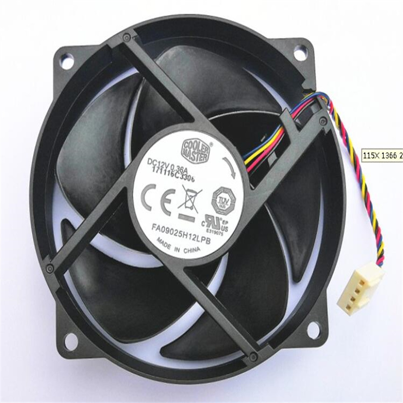 

Wholesale fan: brand-new genuine 9025 9CM 12V 0.36A FA09025H12LPB 4 wire temperature-controlled silent round CPU fan