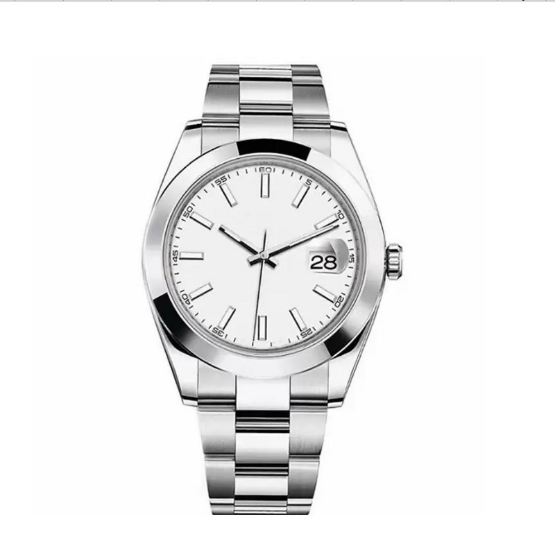 

40mm Oyster Perpetual White Automatic Watch Datejust Sapphire Glass Full Stainless Steel Luxurious watches, Exrea shipping fees only