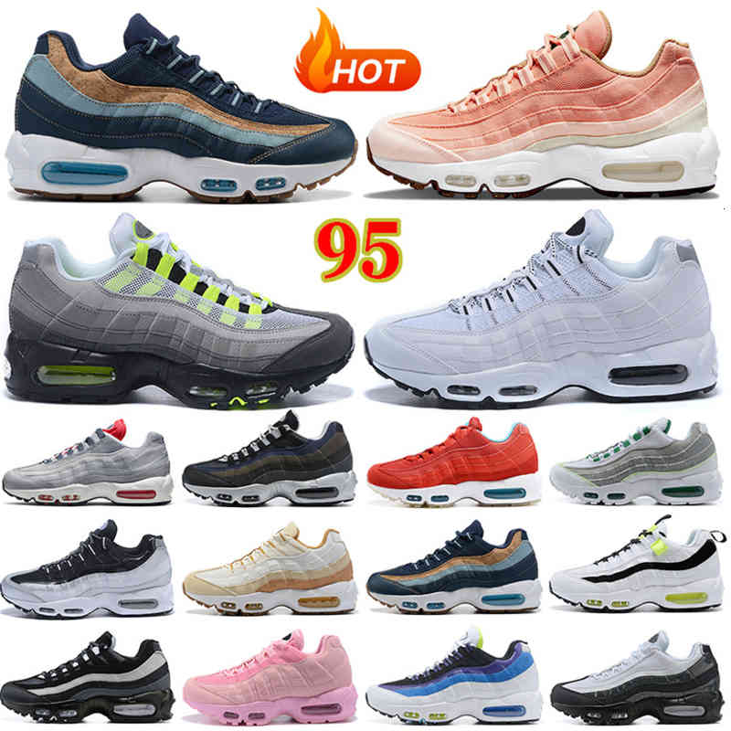 

OG 95 Mens Running Shoes 95s Triple Black Cork Greedy Dark Smoke Grey Light Charcoal Midnight Navy Women Trainers Sports Sneakers 36-45, Item#30